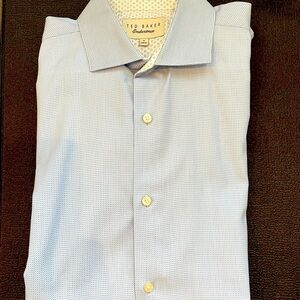 EUC, Ted Baker, Endurance, Beautiful blue and white, L/S button down, 17” 34/35